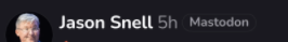 Mastodon post indicator example